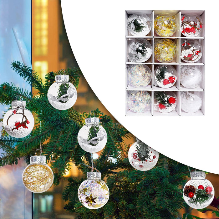 Crofta 12Pcs Christmas Ball Ornaments Decorative Baubles for Bar Restaurant Bedroom B Set