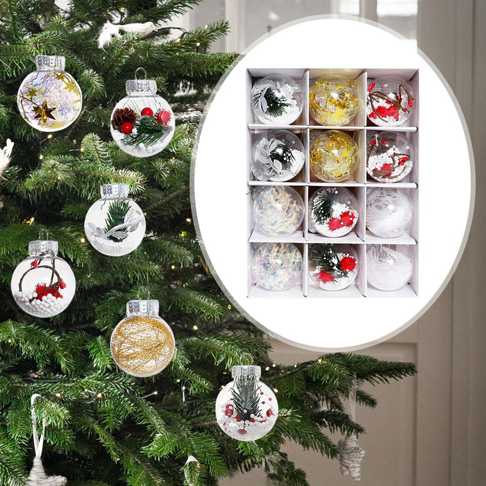 Crofta 12Pcs Christmas Ball Ornaments Decorative Baubles for Bar Restaurant Bedroom B Set