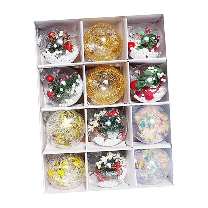 Crofta 12Pcs Christmas Ball Ornaments Decorative Baubles for Bar Restaurant Bedroom C Set