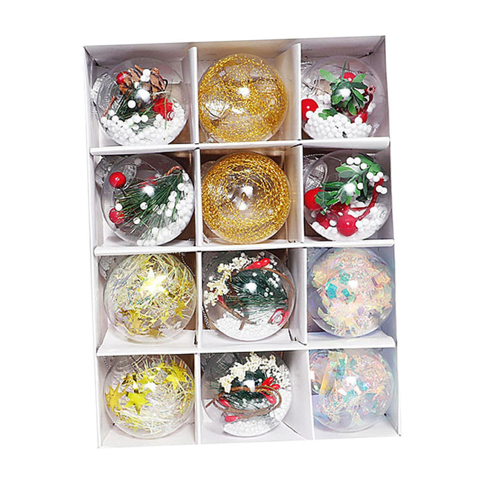 Crofta 12Pcs Christmas Ball Ornaments Decorative Baubles for Bar Restaurant Bedroom C Set