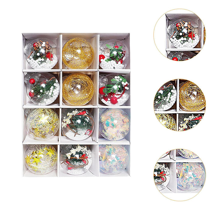 Crofta 12Pcs Christmas Ball Ornaments Decorative Baubles for Bar Restaurant Bedroom C Set