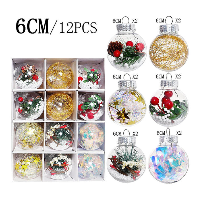 Crofta 12Pcs Christmas Ball Ornaments Decorative Baubles for Bar Restaurant Bedroom C Set