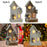 Crofta Wooden Xmas Village House Model with Light for Office Desktop Versatile Style A