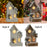 Crofta Wooden Xmas Village House Model with Light for Office Desktop Versatile Style A