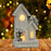 Crofta Wooden Xmas Village House Model with Light for Office Desktop Versatile Style A