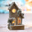 Crofta Wooden Xmas Village House Model with Light for Office Desktop Versatile Style B