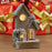 Crofta Wooden Xmas Village House Model with Light for Office Desktop Versatile Style B