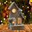 Crofta Wooden Xmas Village House Model with Light for Office Desktop Versatile Style B