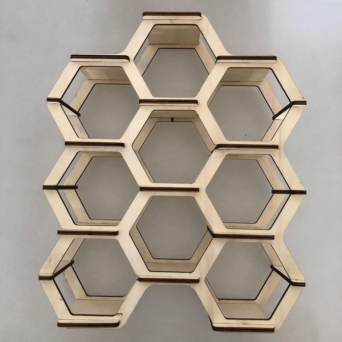 Crofta Honeycomb Shelf Convenient Creative Plant Rack for Miscellaneous Items Dolls 36cmx30cmx10cm