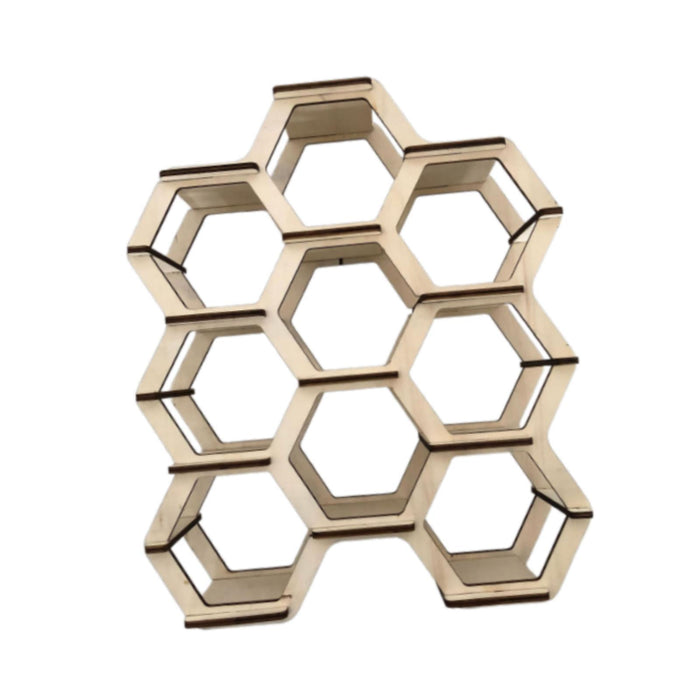 Crofta Honeycomb Shelf Convenient Creative Plant Rack for Miscellaneous Items Dolls 36cmx30cmx10cm