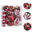 Crofta 16 Pieces Christmas Hanging Decorations Indoor for Farmhouse Bedroom Holiday Dark Red