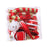 Crofta 16 Pieces Christmas Hanging Decorations Indoor for Farmhouse Bedroom Holiday Red