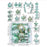 Crofta 16 Pieces Christmas Hanging Decorations Indoor for Farmhouse Bedroom Holiday Light Green