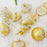 Crofta 16 Pieces Christmas Hanging Decorations Indoor for Farmhouse Bedroom Holiday Gold