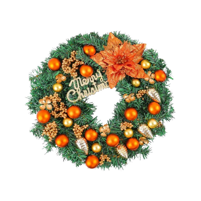 Crofta Xmas Wreath Door Christmas Ball Ornament Window Artificial Christmas Wreath Style D