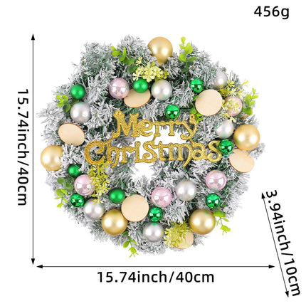 Crofta Xmas Wreath Door Christmas Ball Ornament Window Artificial Christmas Wreath Style G