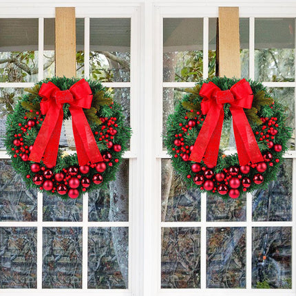 Crofta Xmas Wreath Door Christmas Ball Ornament Window Artificial Christmas Wreath Style G