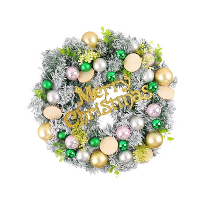 Crofta Xmas Wreath Door Christmas Ball Ornament Window Artificial Christmas Wreath Style G