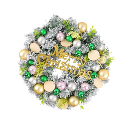 Crofta Xmas Wreath Door Christmas Ball Ornament Window Artificial Christmas Wreath Style G