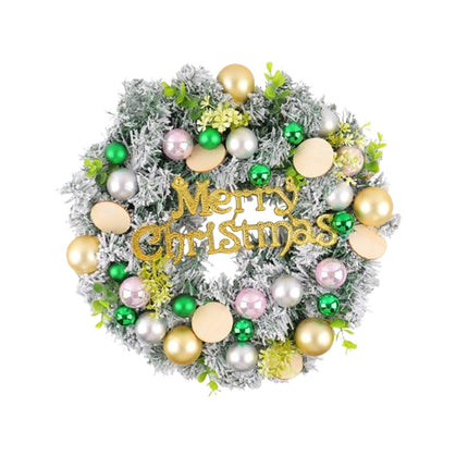 Crofta Xmas Wreath Door Christmas Ball Ornament Window Artificial Christmas Wreath Style G