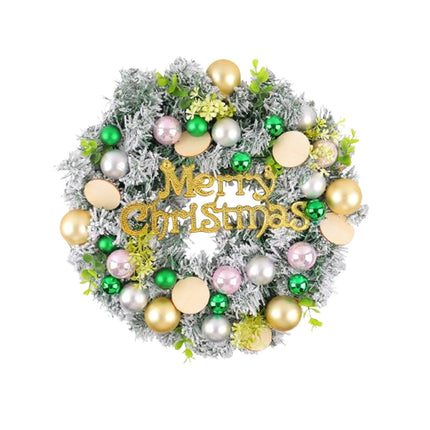 Crofta Xmas Wreath Door Christmas Ball Ornament Window Artificial Christmas Wreath Style G