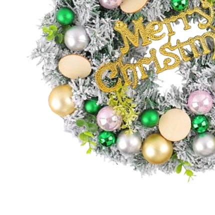 Crofta Xmas Wreath Door Christmas Ball Ornament Window Artificial Christmas Wreath Style G