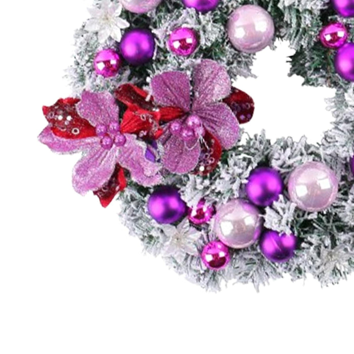 Crofta Xmas Wreath Door Christmas Ball Ornament Window Artificial Christmas Wreath Style I