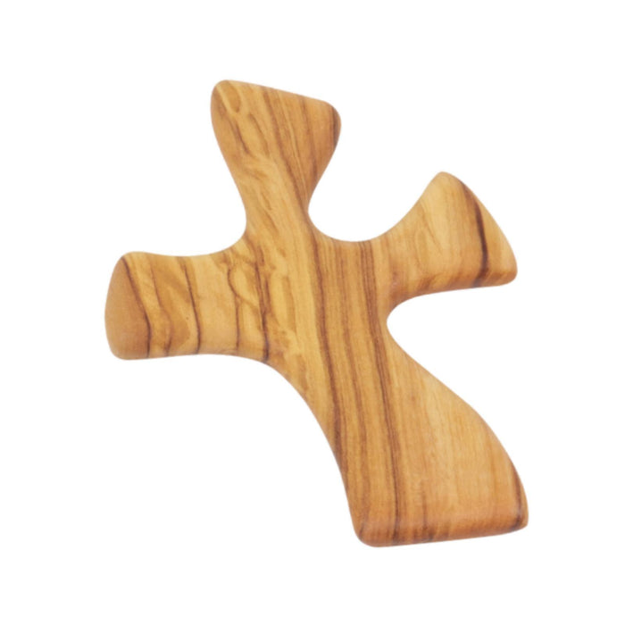 Crofta Wood Prayer Cross Memorial Comfort Holding Comfort Handheld Clinging Cross