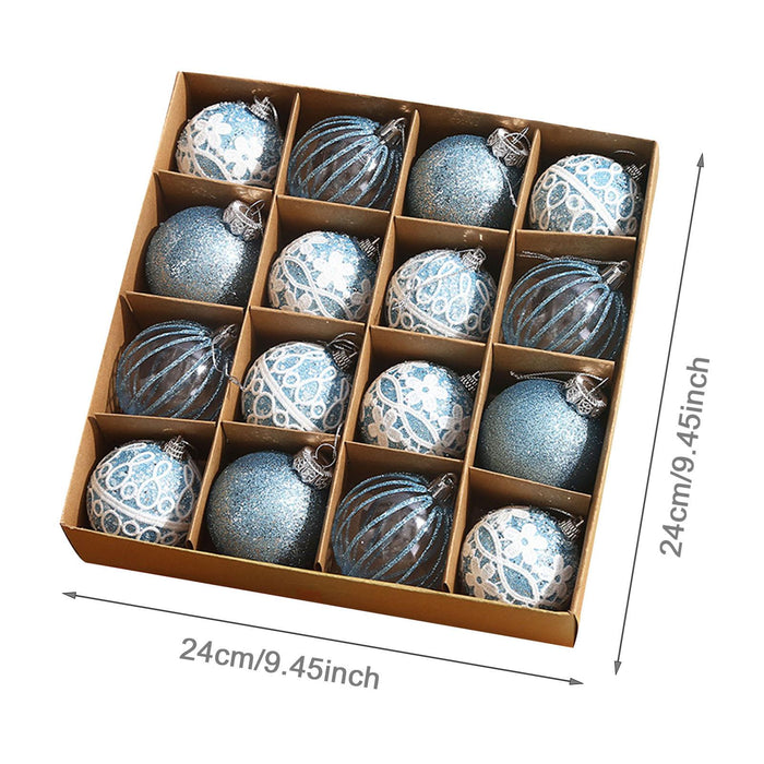 Crofta 16x Christmas Ball Ornaments Charm Pendants for Holiday Party Wreath Garland Blue