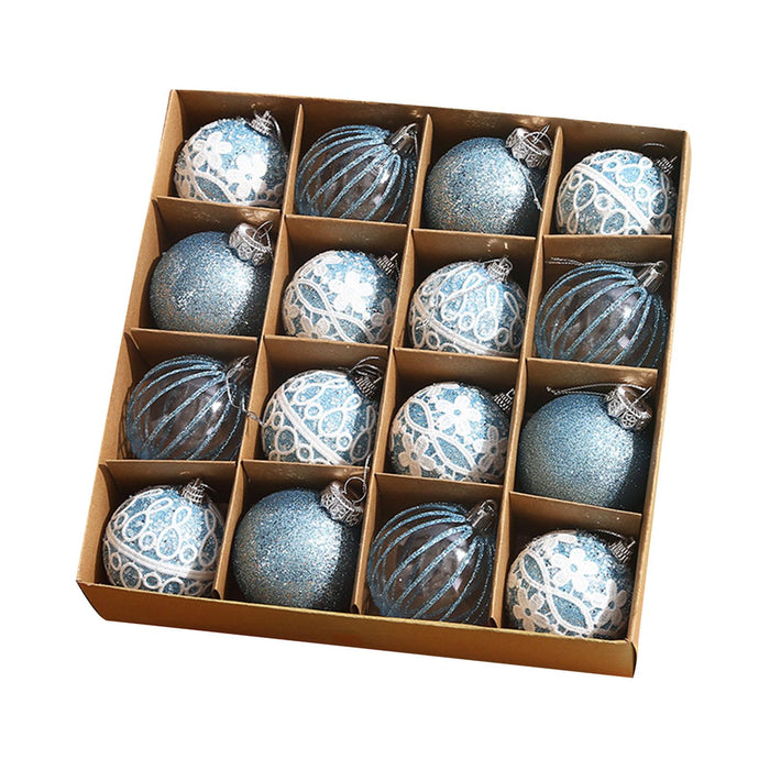 Crofta 16x Christmas Ball Ornaments Charm Pendants for Holiday Party Wreath Garland Blue