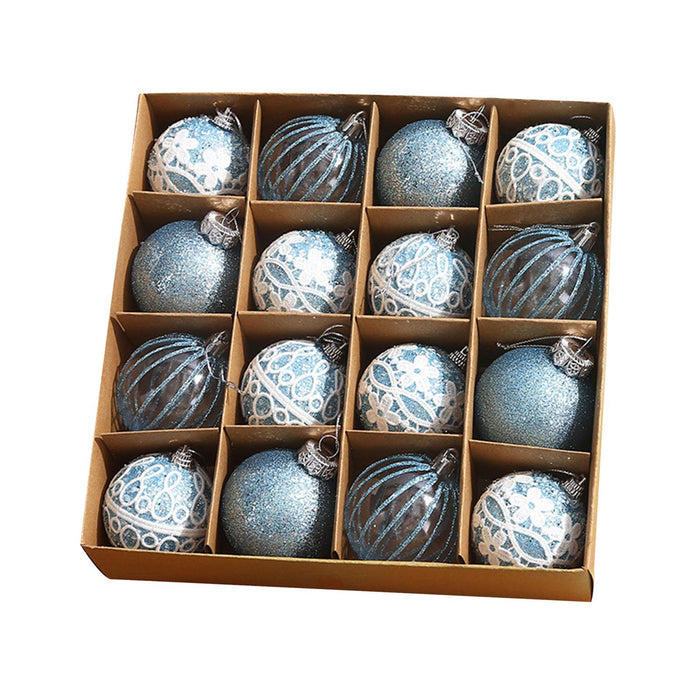 Crofta 16x Christmas Ball Ornaments Charm Pendants for Holiday Party Wreath Garland Blue