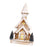 Crofta Wood Christmas Snow Church House with Warm Light for Shop Window Lightweight