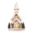 Crofta Wood Christmas Snow Church House with Warm Light for Shop Window Lightweight