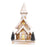 Crofta Wood Christmas Snow Church House with Warm Light for Shop Window Lightweight