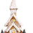 Crofta Wood Christmas Snow Church House with Warm Light for Shop Window Lightweight