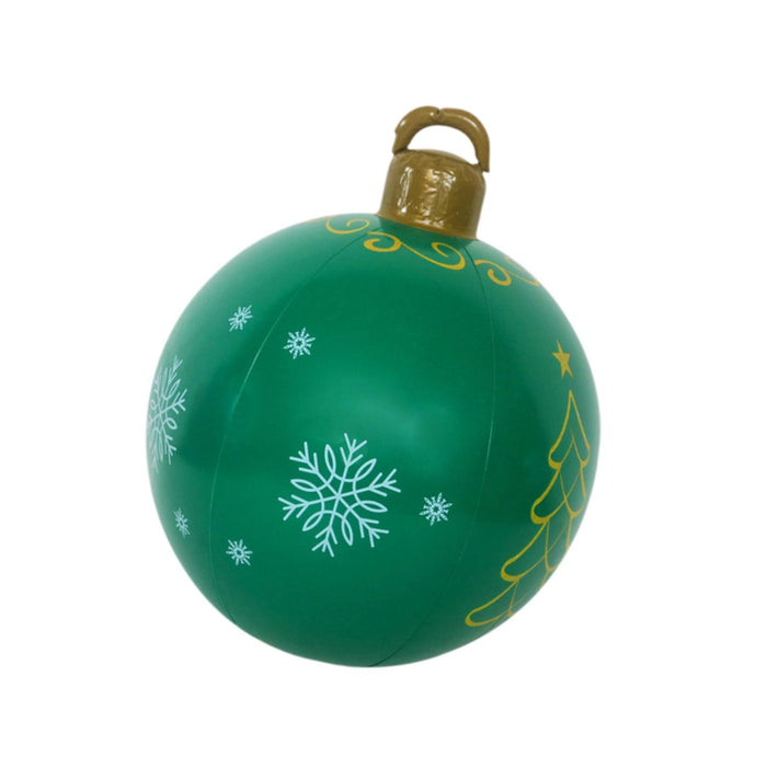 Crofta 19inch PVC Inflatable Christmas Ball Ornament Accessory Versatile Xmas Decor Style B