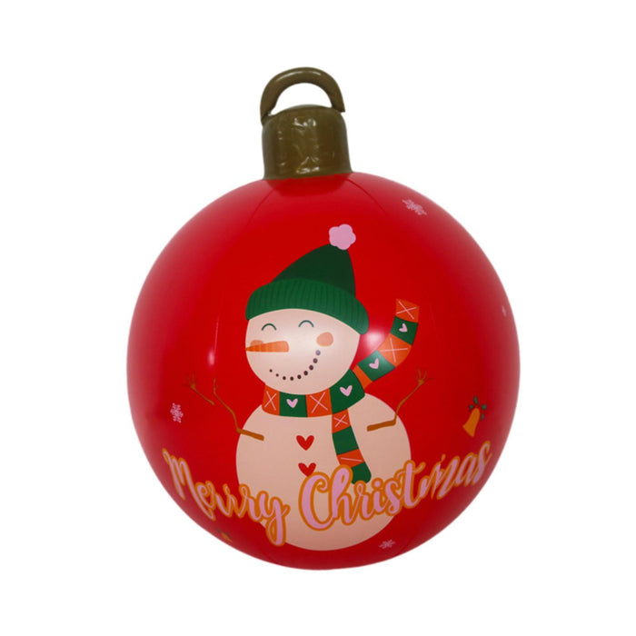 Crofta 19inch PVC Inflatable Christmas Ball Ornament Accessory Versatile Xmas Decor Style C