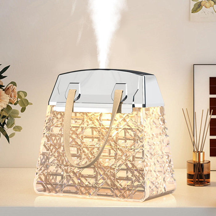 Crofta Diffuser 7 Color Night Lamp Auto Off Switch USB Air Humidifier White