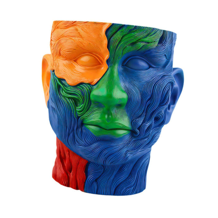 Crofta Painted Face Planter Decorative Creative Flowerpot for Office Garden Bedroom