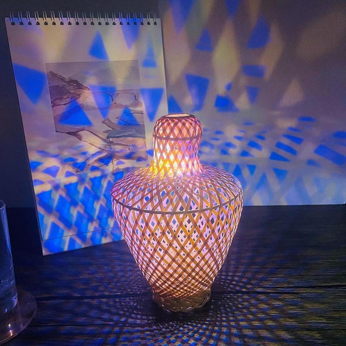 Crofta Woven Lampshade Lamp Cover Shade Housewarming Lantern Home Bamboo Lamp Shade