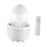 Crofta Small Humidifier US Plug with Changing Colors for Room Farmhouse Yoga White