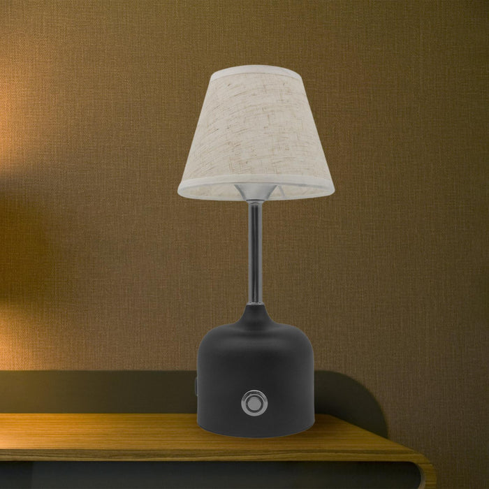 Crofta Touch Table Lamp Home Decoration Practical Bedside Lamp for Hotel Bar Office Black Base