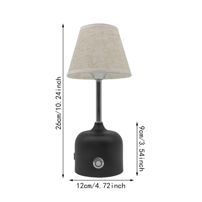 Crofta Touch Table Lamp Home Decoration Practical Bedside Lamp for Hotel Bar Office Black Base