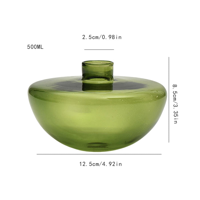 Crofta Glass Flower Vase Creative Design Hydroponic Vase for Bedroom Balcony Office Green