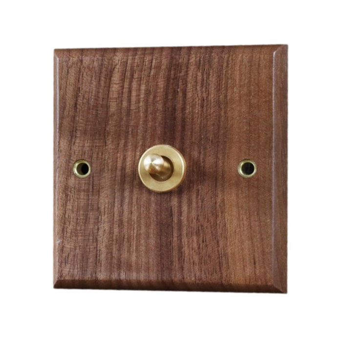 Crofta Wooden Lighting Switch Plate Premium Outlet Panel for Hotel Kitchen Room Single Lever