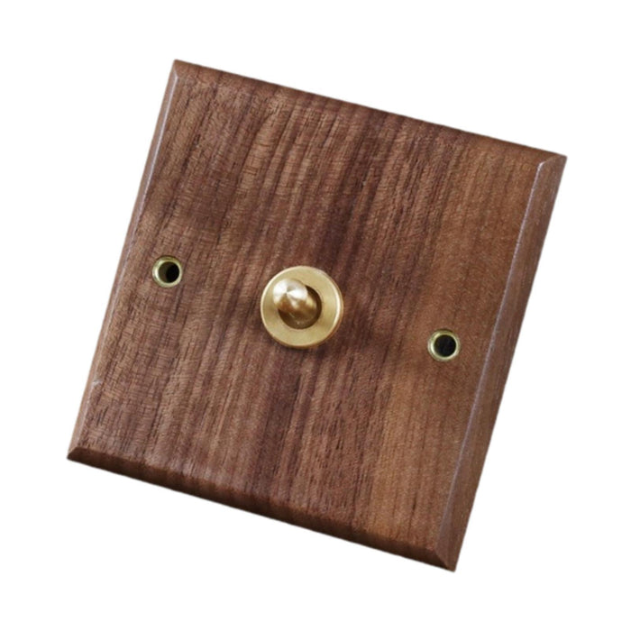 Crofta Wooden Lighting Switch Plate Premium Outlet Panel for Hotel Kitchen Room Single Lever