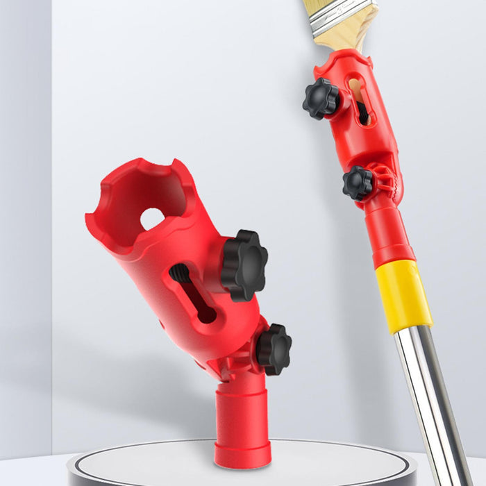 Crofta Multi Angle Paint Brush Extender Red Fence Easily Reach Corner Roller Holder