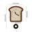 Crofta Wooden Bread Shaped Wall Clock with Pendulum Wall Decor Ornament for Bedroom