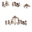 Crofta 12 Pieces Holy Family Figurines Figure Crafts Resin for Holiday Table Cabinet white