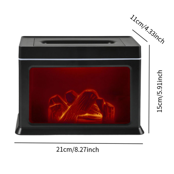 Crofta Fireplace Humidifier 5V2A with Simulated Flame for Living Room Indoor Office